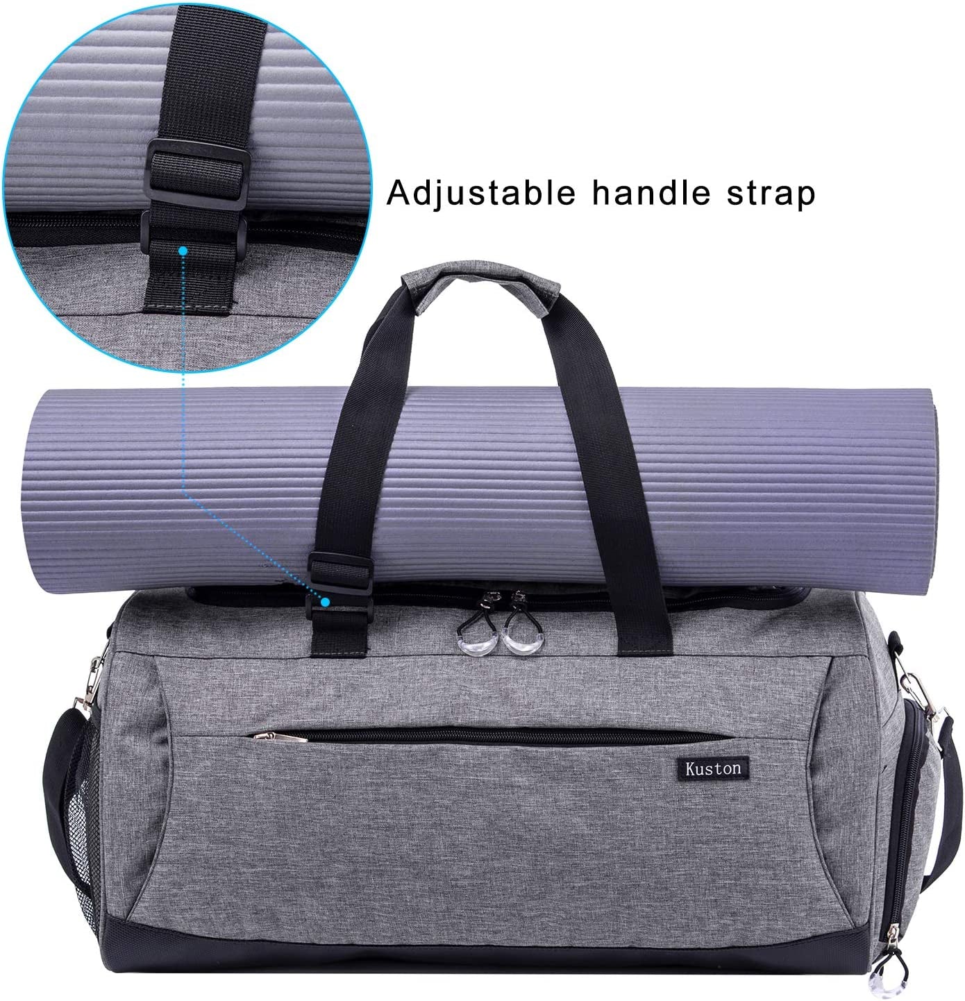 Premium Unisex Gym Duffel Bag with Dedicated Shoe Compartment and Waterproof Pocket