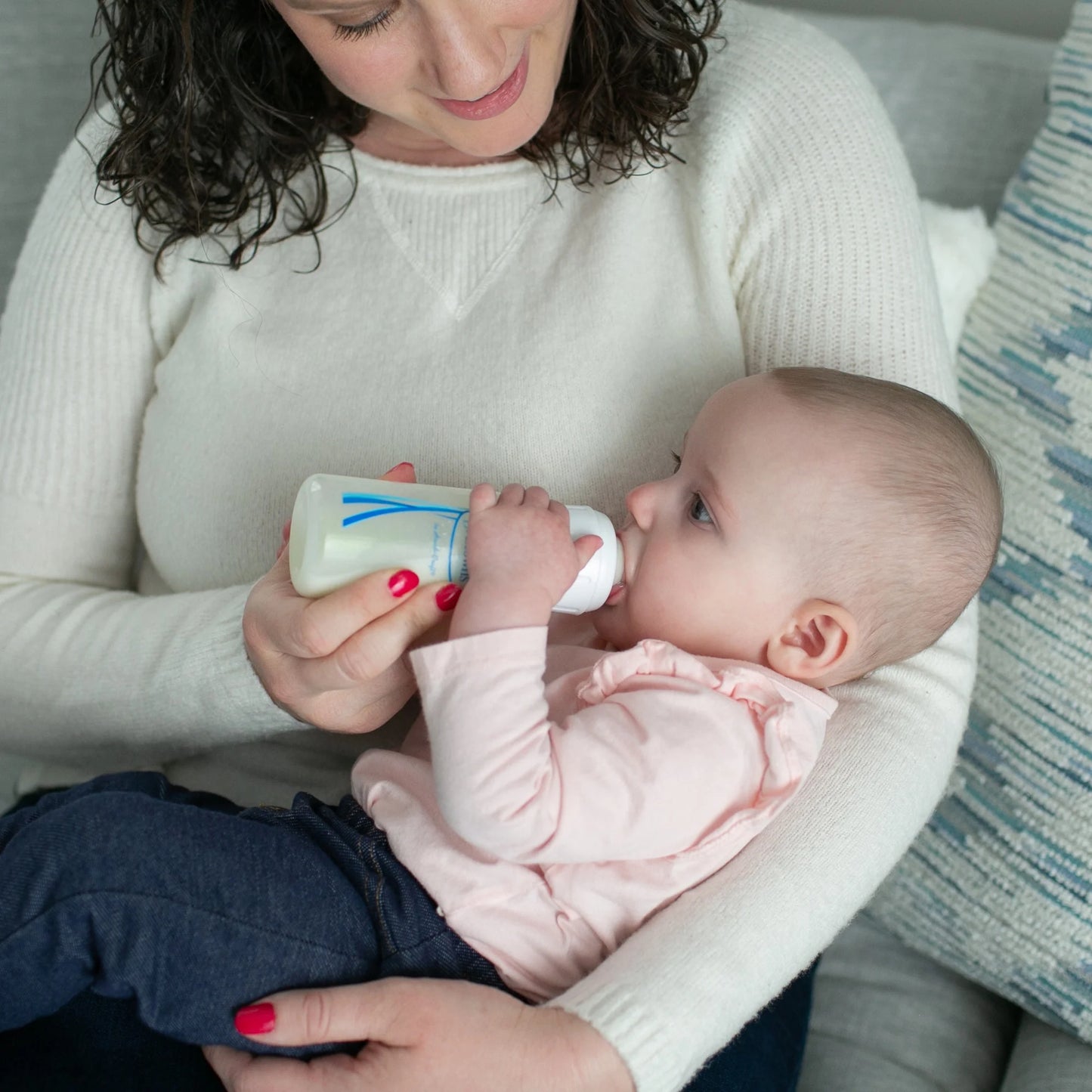 Natural Flow Anti-Colic Options+ Narrow Breast-to-Bottle Feeding Set, Clear, 4 oz, Set of 4
