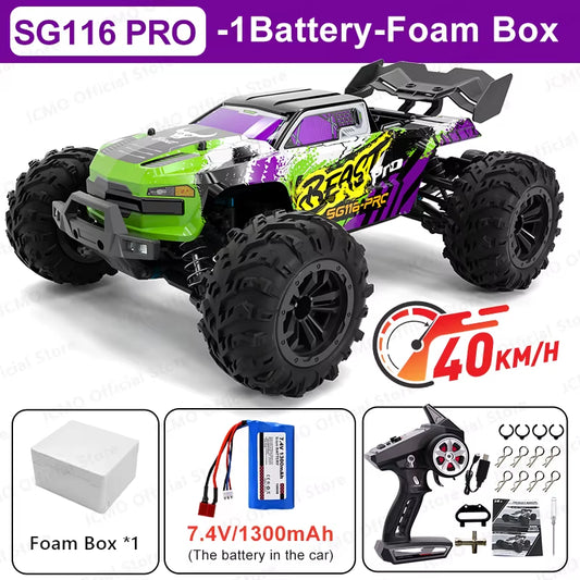 SG116MAX 80KM/H High-Speed Brushless 4WD Off-Road Drift Remote Control Car - 1:16 Scale Professional Racing Model SG116PRO 40KM/H
