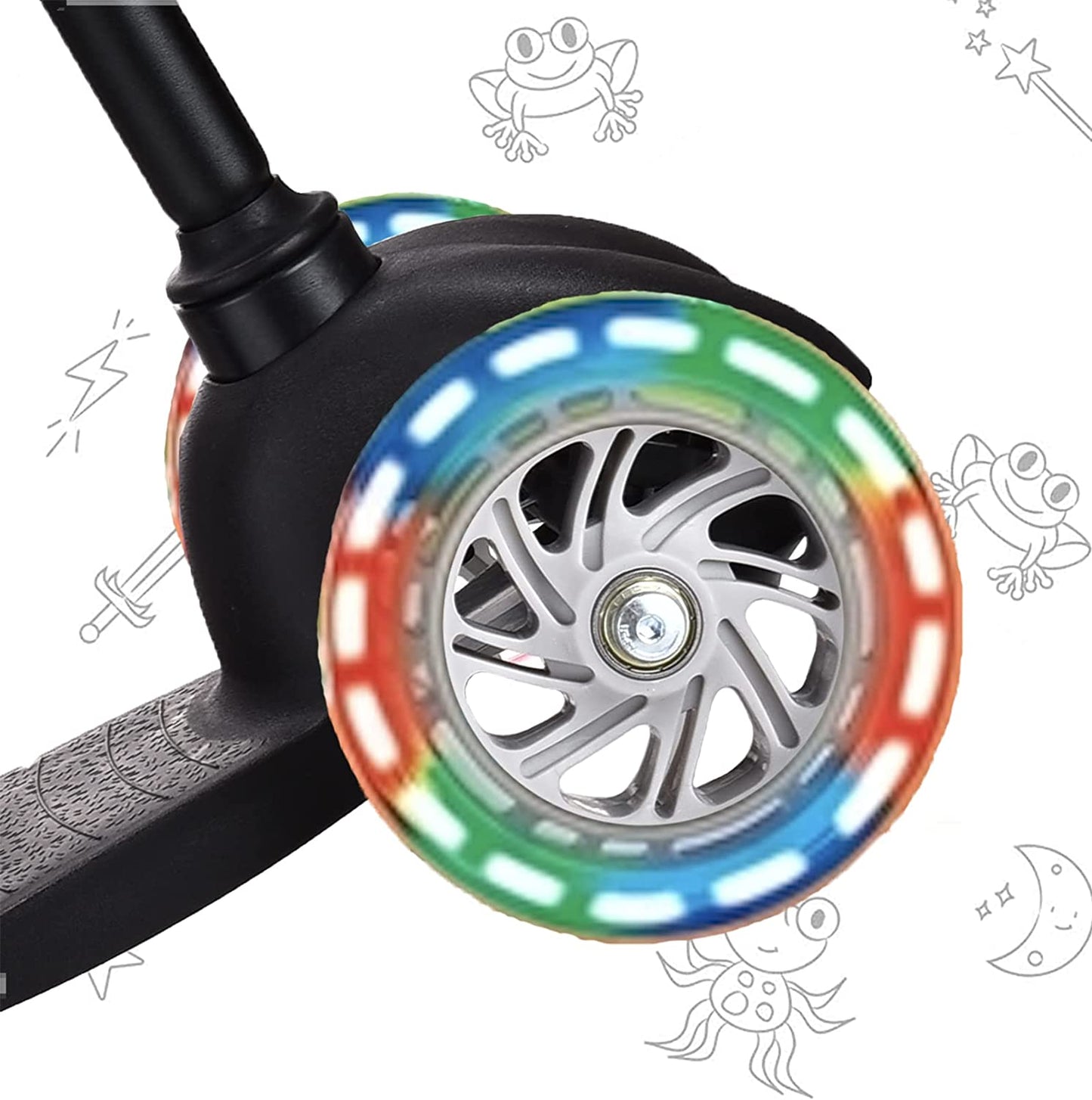 3-Wheel Kick Scooter for Children Aged 3-6, Featuring Light-Up Wheels for Boys and Girls