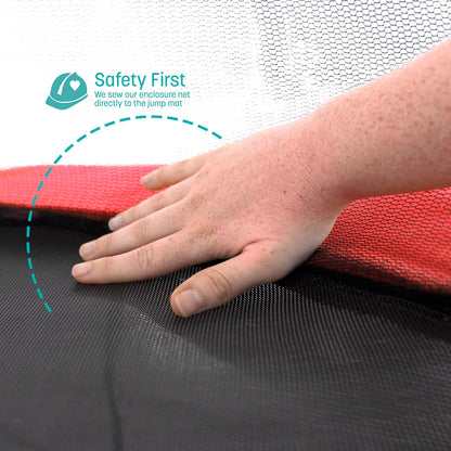Compact Trampoline with Safety Enclosure Net