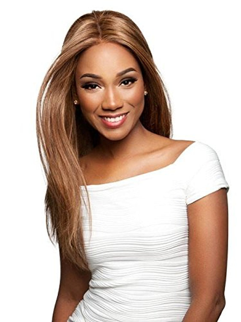 Blake Remy Human Hair Color 24BRH18 -  Wigs Women'S Long Monofilament Top Smart Lace Front Natural Hairline Bundle with Travel Kit, Maxwigs Hairloss Booklet