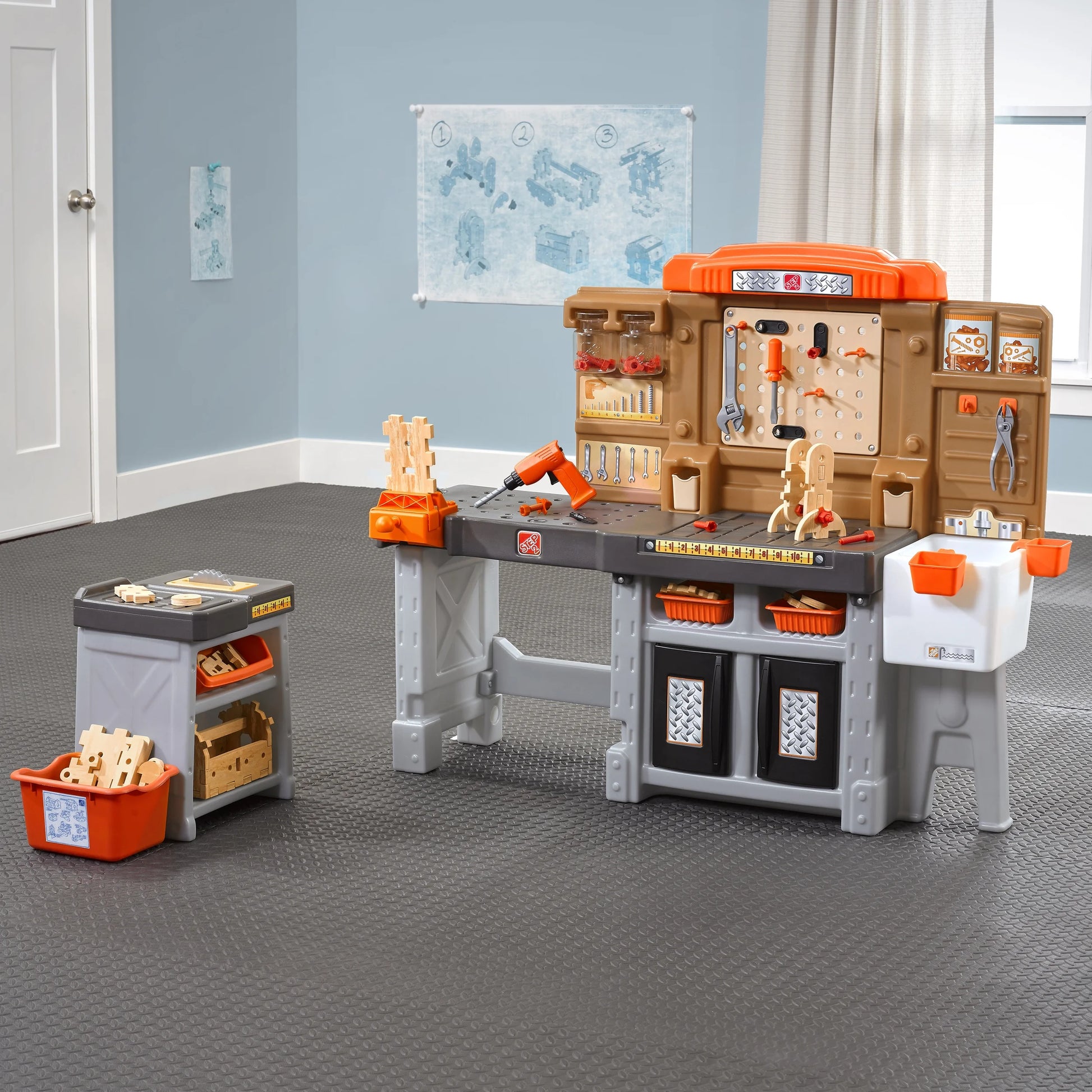 Toddler Workshop Utility Bench with 76-Piece Tool Set