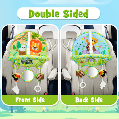 Dual-Sided Activity Toy for Rear-Facing Infant Car Seats - Ideal Entertainment for Newborns and Infants Aged 0-12 Months