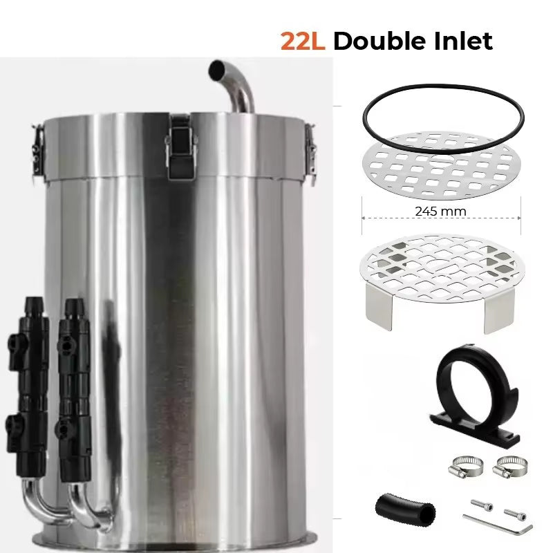 Aquarium External Filter Barrel ADA Style Fish Tank Grass Tank Stainless Steel Pro Canister Filter Premium Filter Barrel 어항 악세사리
