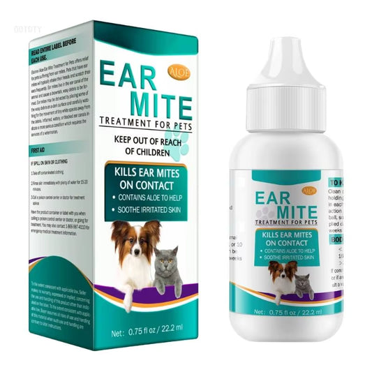 Earmite Oil Treatment for Dogs and Cats - Pet Ear Cleaner and Wash for Ear Canal Health