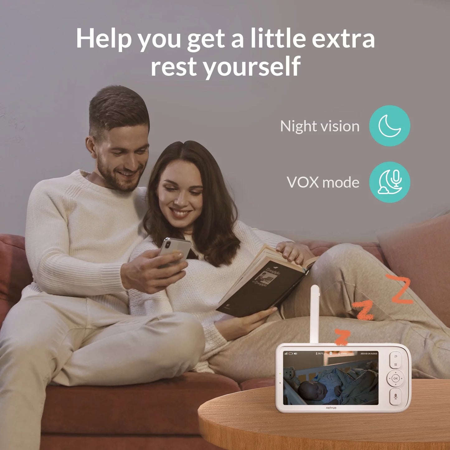 Peekababy 1080P HD 5-Inch Video Baby Monitor with Audio and Camera Functionality