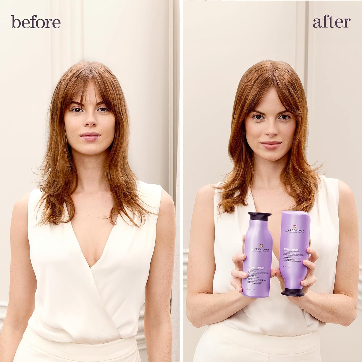 Hydrate Sheer Conditioner - Lightweight Hydrating Conditioner for Fine or Dry Color-Treated Hair, Silicone-Free & Vegan