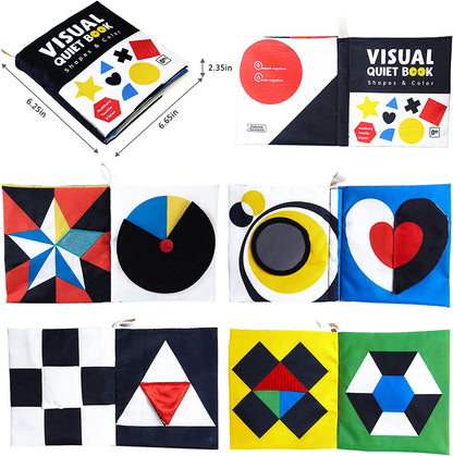 High Contrast Black and White Sensory Baby Book - Interactive Touch and Feel Crinkle Toy for Infants 0-12 Months - Ideal Gift for Newborn Boys and Girls