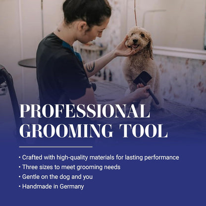 Baby K Dog Slicker Brush, Groom like a Professional, Fluff Detangle Style, Saves Time Energy, Black, Small