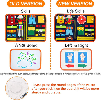Montessori-Inspired Educational Busy Board for Toddlers Aged 2-4, Ideal for Preschool Learning for Both Boys and Girls