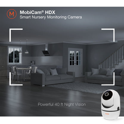HDX Wi-Fi Pan & Tilt Smart Nursery Camera with Full HD Video, Night Vision, Motion Detection, Two-Way Audio, Remote Viewing, and Recording via Free App