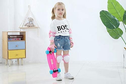 17x5 Inch Mini Skateboard with Advanced Design, Perfect Mini Cruiser for Beginners Featuring ABEC-7 Bearings and Soft PU Wheels