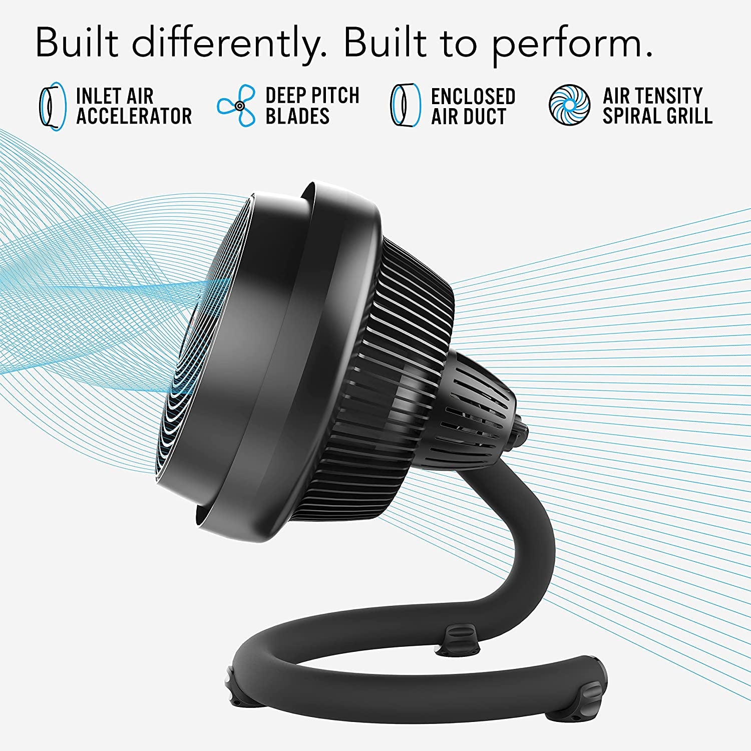 623 Mid-Size Whole Room Air Circulator Fan, Black