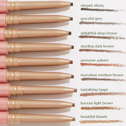 Eyebrow Pencil – Easy-To-Use Brow Definer for Shaping, Filling & Blending – Long-Wear Ebony Eyebrow Pencils for Women with Precise Tip (Ebony)