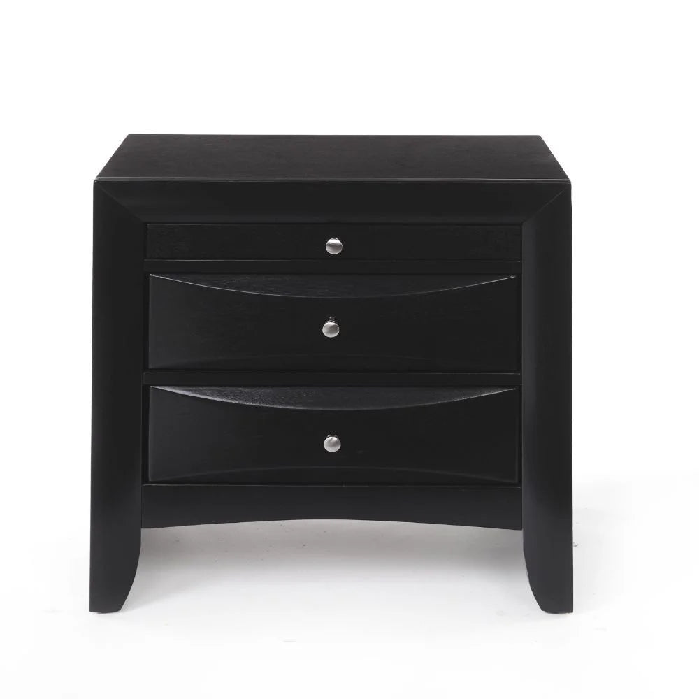 5-Piece Contemporary Black Wooden King Bedroom Suite