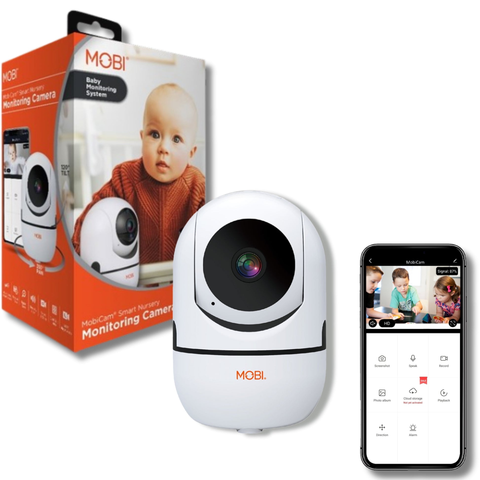 HDX Wi-Fi Pan & Tilt Smart Nursery Camera with Full HD Video, Night Vision, Motion Detection, Two-Way Audio, Remote Viewing, and Recording via Free App