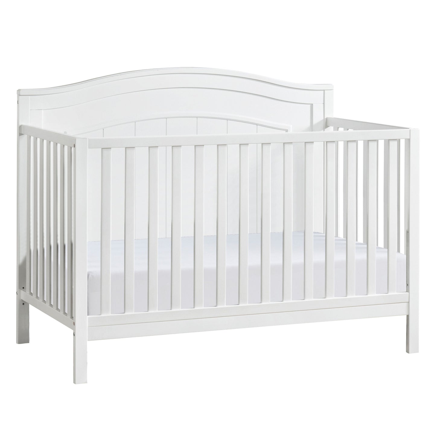 North Bay 4-in-1 Convertible Crib in Snow White - GREENGUARD Gold Certified Wood Construction