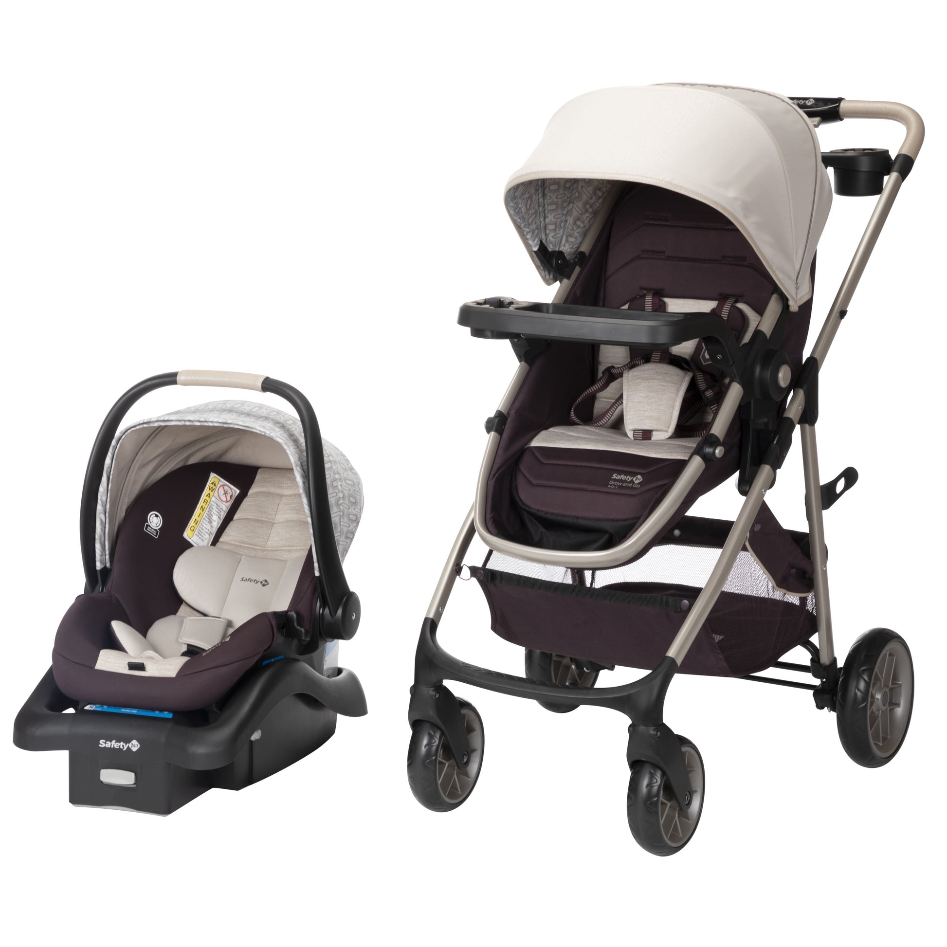Deluxe 8-in-1 Travel System for Infants - Grow and Go Flex in Dunes Edge
