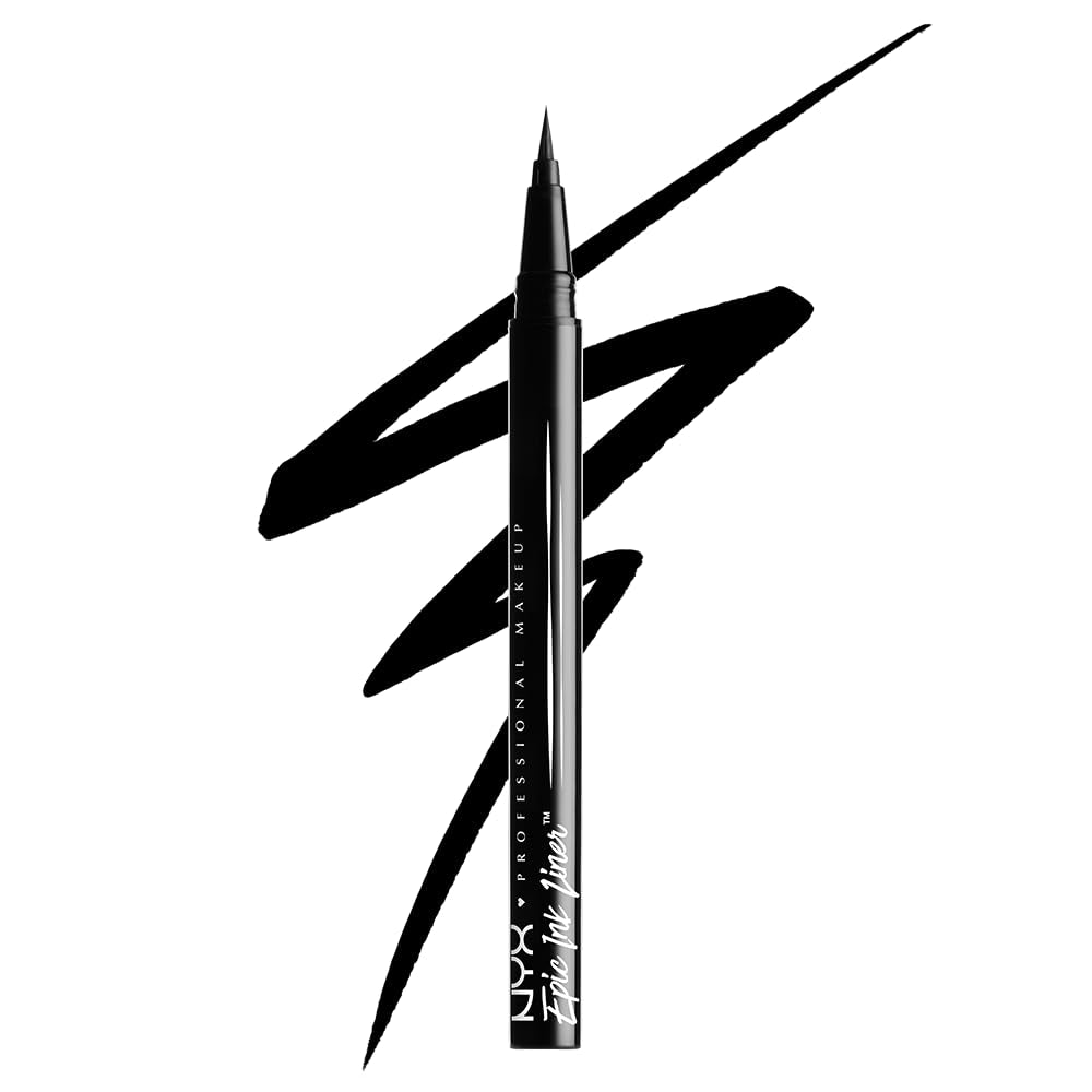 Marshmellow Smoothing Primer, Vegan Face Primer, 10-In-1 Skin Benefits & Epic Ink Liner, Waterproof Liquid Eyeliner - Black, Vegan Formula