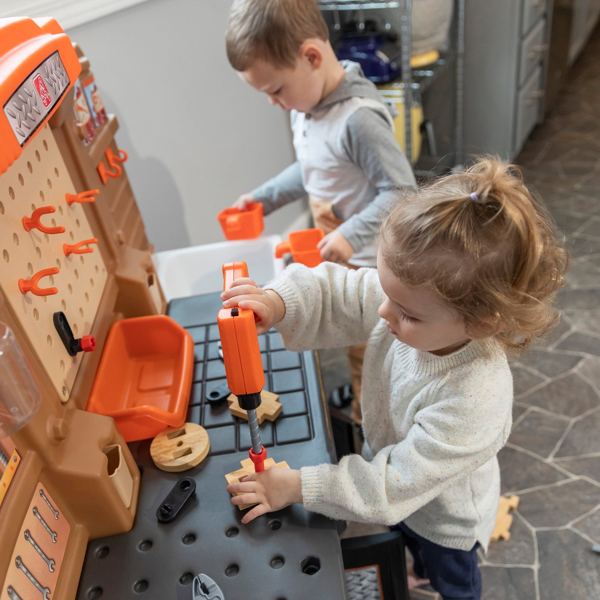 Toddler Workshop Utility Bench with 76-Piece Tool Set