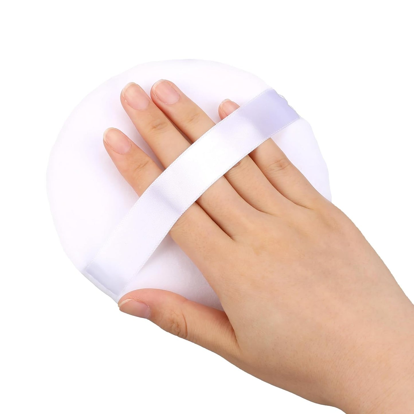 3PCS Powder Puff Large 4In./10Cm Velour Body Makeup Puff with Satin Ribbon