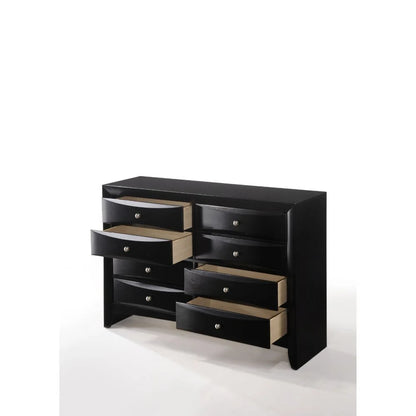 5-Piece Contemporary Black Wooden King Bedroom Suite