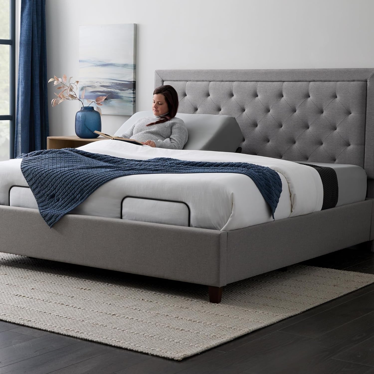 L600 Twin XL Adjustable Bed Base with Zero Gravity Feature, Bluetooth Connectivity, Companion App, Head and Foot Incline, Dual Massage Functionality, Under-Bed Lighting, Wireless Remote Control, and Dual USB Charging Ports