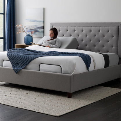 L600 Twin XL Adjustable Bed Base with Zero Gravity Feature, Bluetooth Connectivity, Companion App, Head and Foot Incline, Dual Massage Functionality, Under-Bed Lighting, Wireless Remote Control, and Dual USB Charging Ports