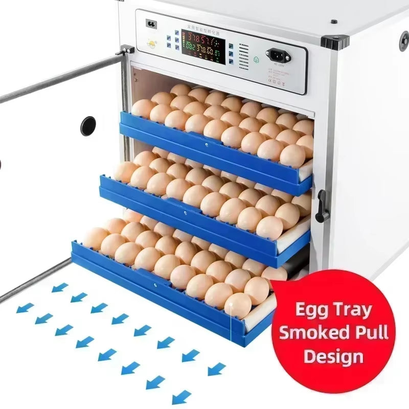 Automatic Egg Incubator 204 Eggs PVC Dual Electric Hatching Machine Automatic Temperature & Humidity Display & Egg Turning
