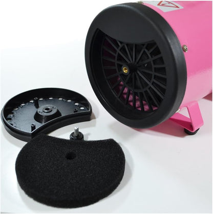 Flying Pig High Velocity Dog Pet Stand Grooming Dryer W/Variable Air Speed & Heat (Pink)