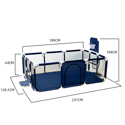 Indoor Baby Playpen Safety Barrier - Expansive Activity Gym and Groundbox Enclosure for Children