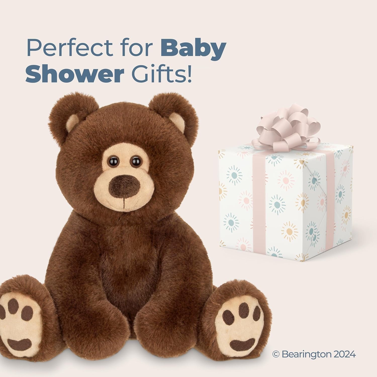 Bearington Lil' Barnaby 11.5" Plush Teddy Bear - Soft and Cuddly Brown Stuffed Animal with Weighted Bottom - Ideal Gift for Children, Plush Collectors, and Baby Showers