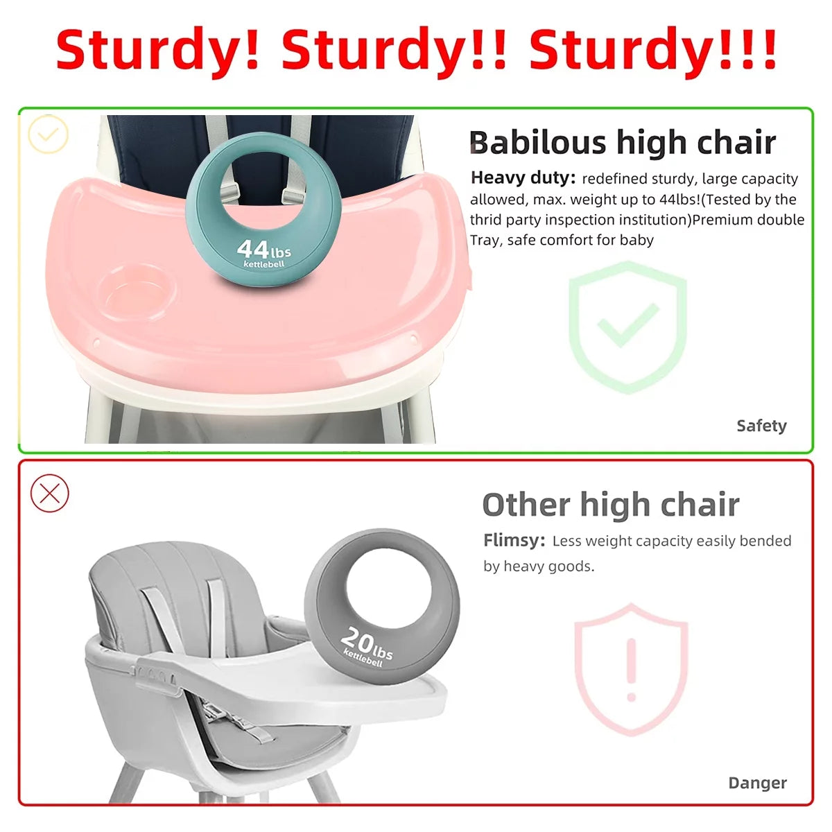 Convertible 4-in-1 Portable Baby High Chair with Five-Point Safety Harness, Dining Plate, and Toy Storage in Purple