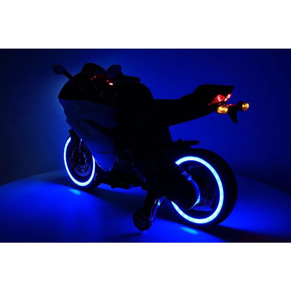 2023 Ducati Style Ride on Toy Motorcycle Car for Kids 12V Battery Powered Pink