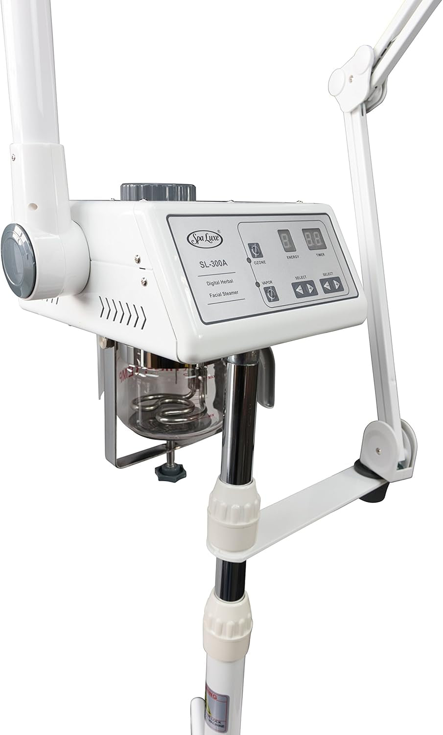 Professional Facial Steamer with LED Magnifying Lamp - 2 in 1 Digital Controls, Aromatherapy, Esthetician Supplies for Beauty Salon, Spa Equipment, and Home Use- Combo Unit