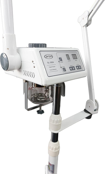Professional Facial Steamer with LED Magnifying Lamp - 2 in 1 Digital Controls, Aromatherapy, Esthetician Supplies for Beauty Salon, Spa Equipment, and Home Use- Combo Unit