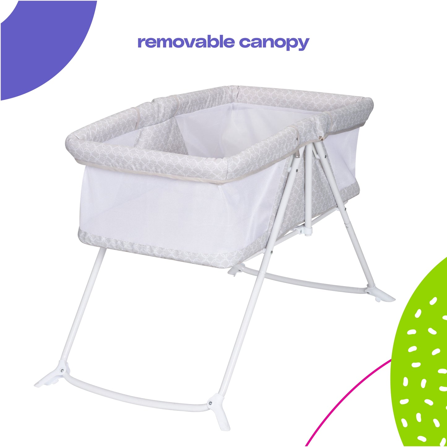 Sleep Spot Baby Bassinet in Noir Polka Dot Design