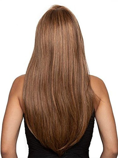 Blake Remy Human Hair Color 24BRH18 -  Wigs Women'S Long Monofilament Top Smart Lace Front Natural Hairline Bundle with Travel Kit, Maxwigs Hairloss Booklet