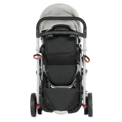 Track Tandem Stroller - Face-to-Face Design in Light Grey