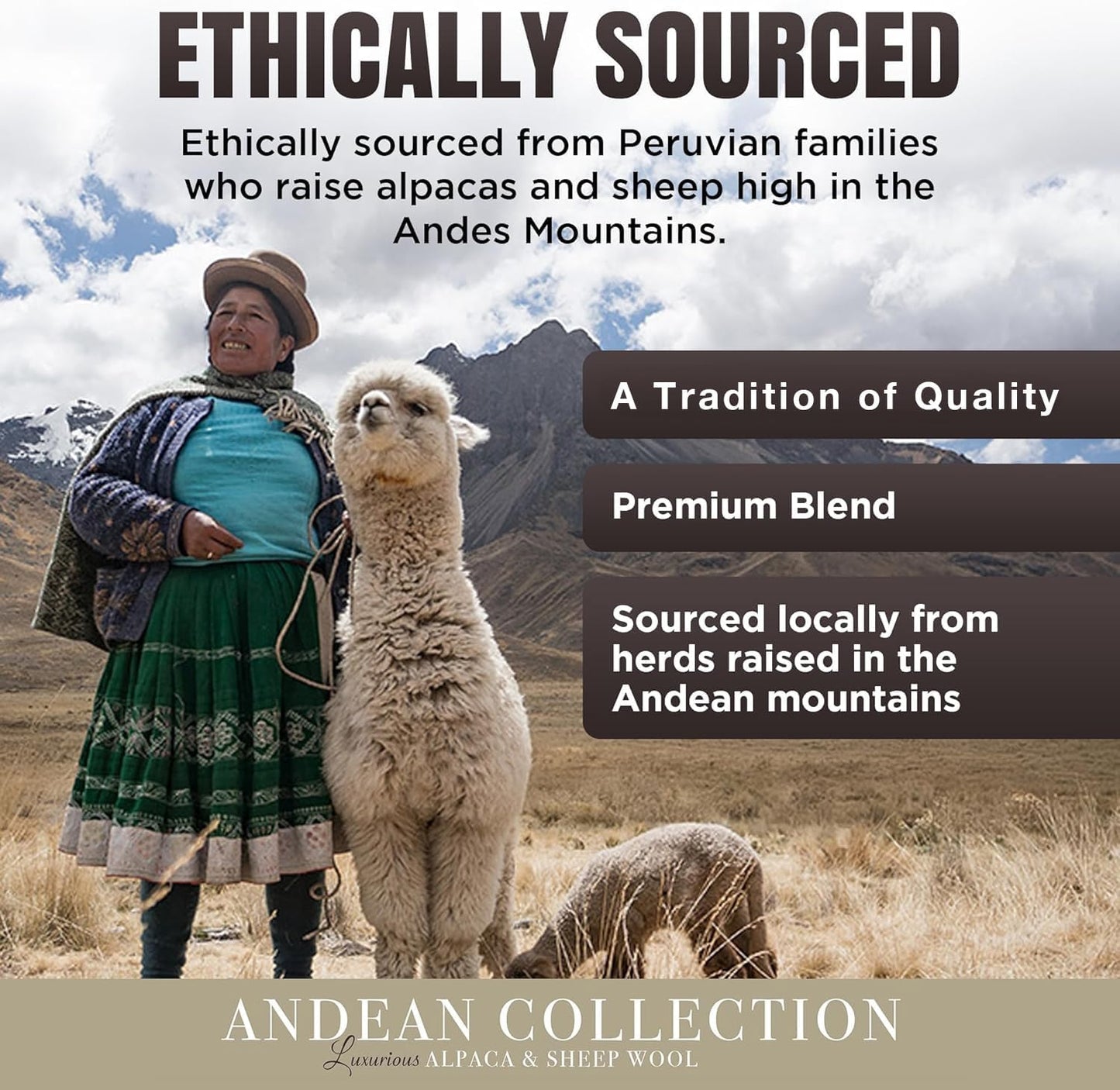 Natural Alpaca and Sheep Wool Twin Blanket – Heavyweight, Breathable, and Textured – 63 x 84 Inches, 4.2 lbs – Crafted in Peru