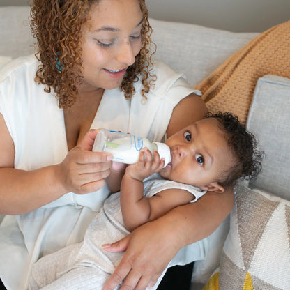 Natural Flow Anti-Colic Options+ Narrow Breast-to-Bottle Feeding Set, Clear, 4 oz, Set of 4