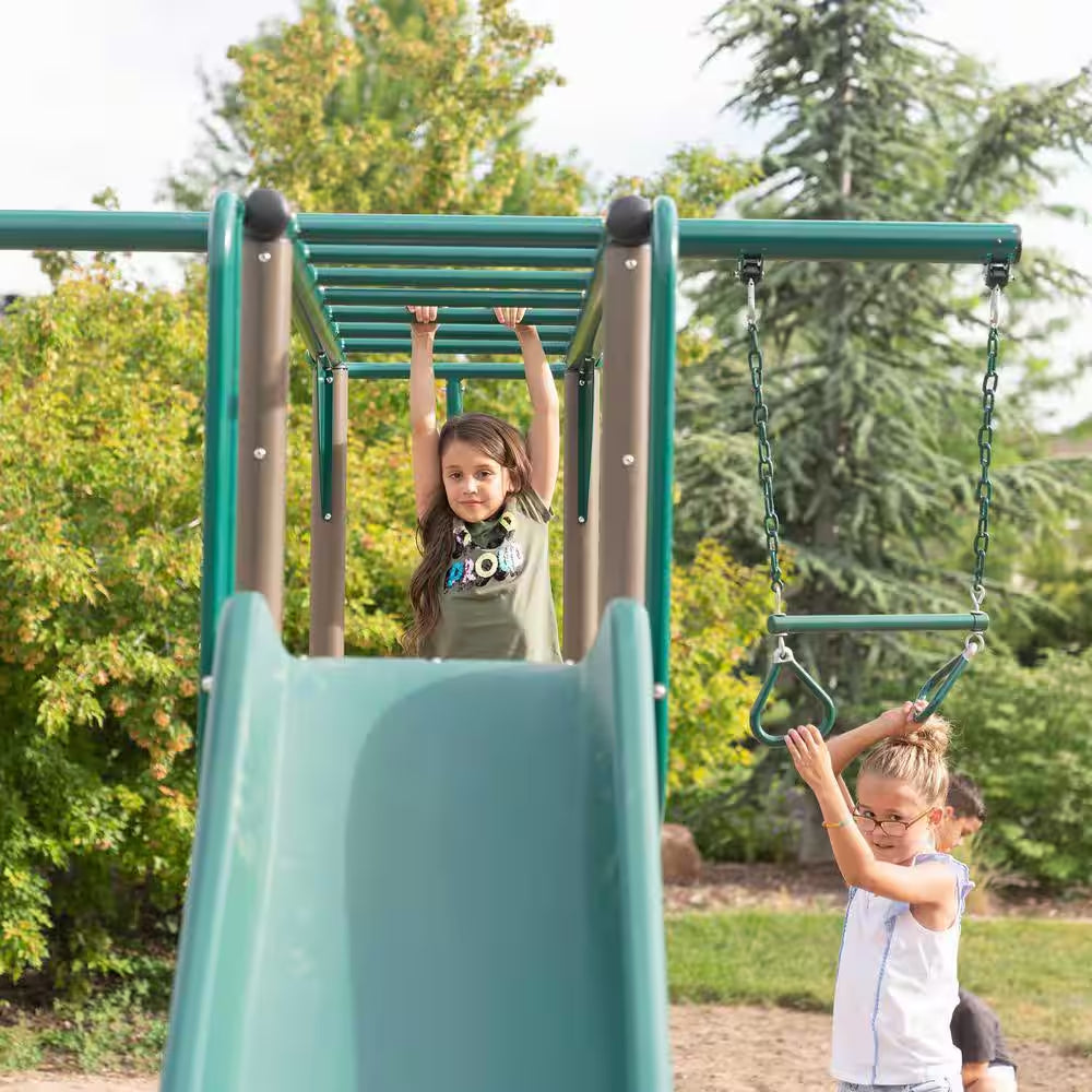 Earthtone Colors Monkey Bar Adventure Swing Set