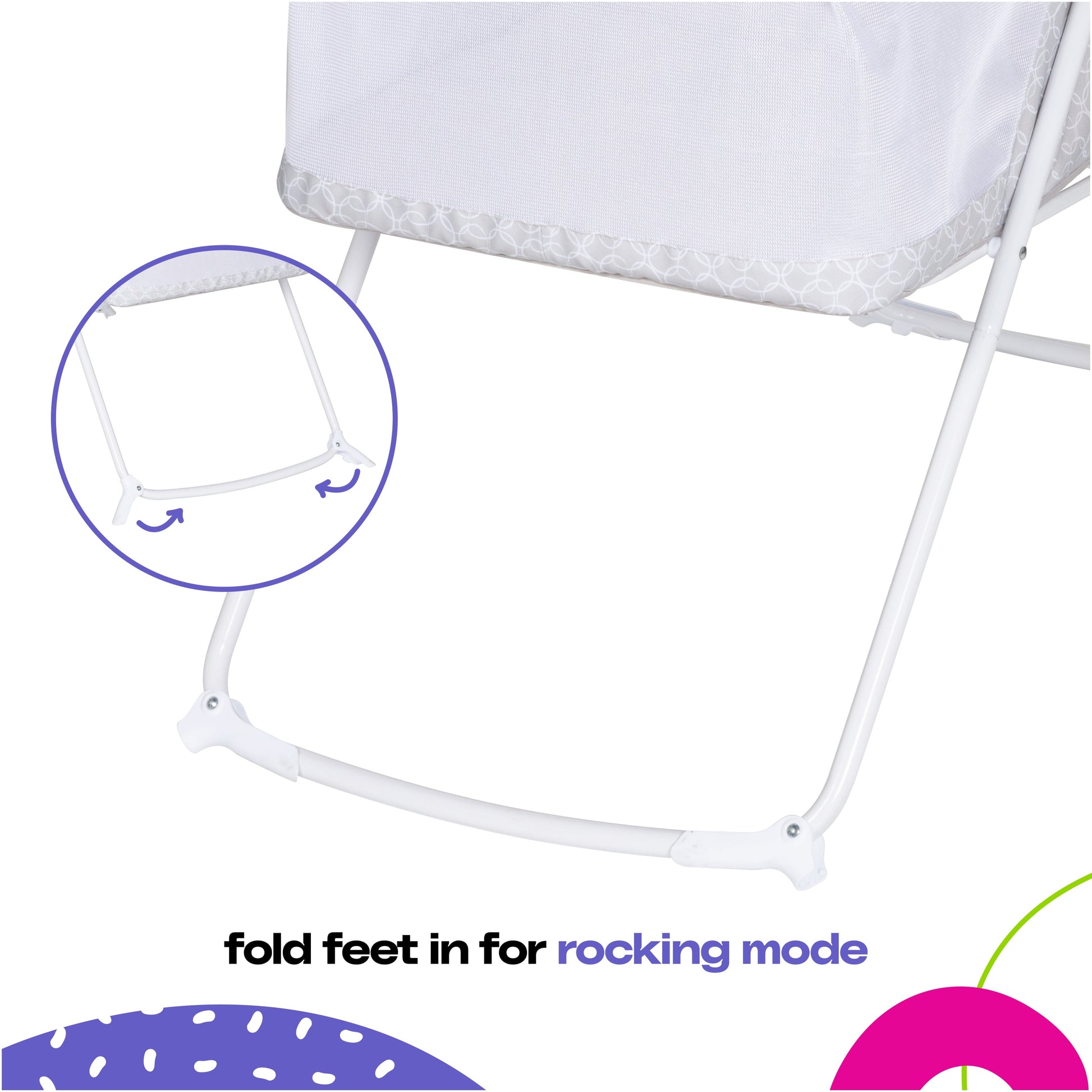 Sleep Spot Baby Bassinet in Noir Polka Dot Design