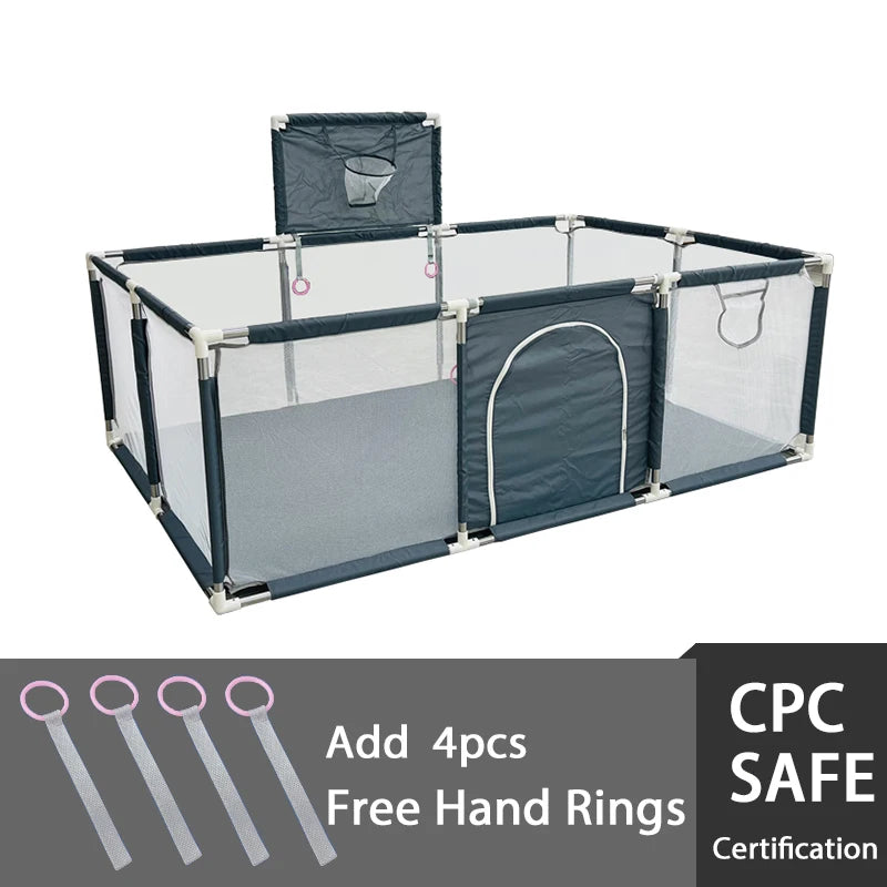 Indoor Baby Playpen Safety Barrier - Expansive Activity Gym and Groundbox Enclosure for Children