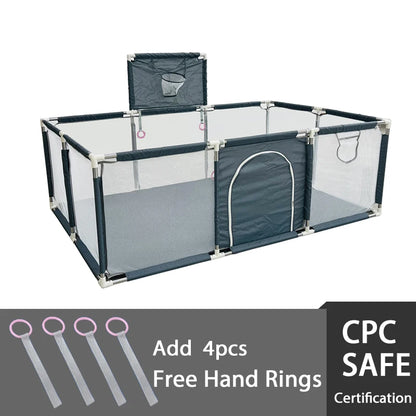 Indoor Baby Playpen Safety Barrier - Expansive Activity Gym and Groundbox Enclosure for Children