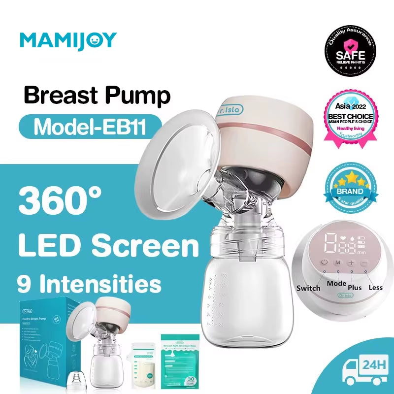 USB Rechargeable Portable Electric Breast Pump with Quiet Operation and Enhanced Suction, BPA-Free