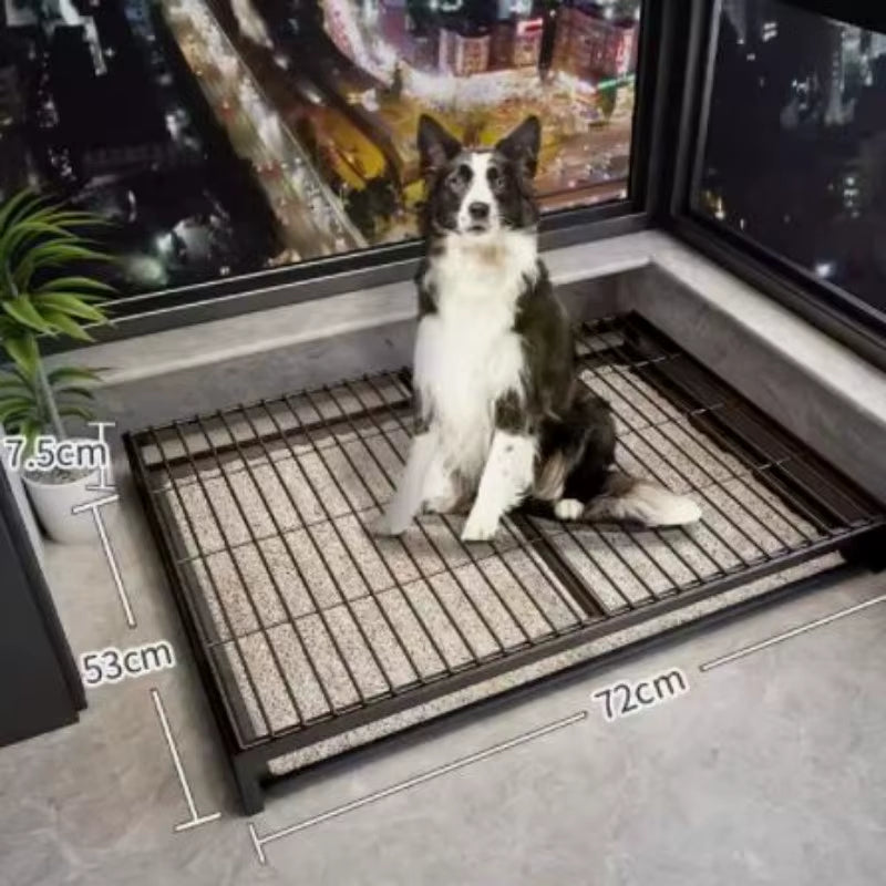 Dog Toilet Indoor Dogs Litter Box Stainless Steel Sand Basin for Puppy Training Washable Dog Toilet Cleaning Tools Pet Supplies