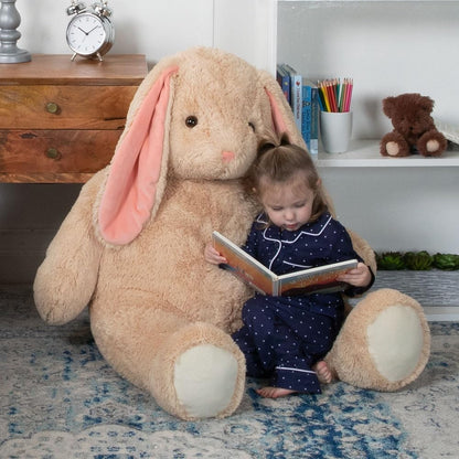 Giant 4-Foot Plush Bunny from the Giant Cuddle Collection - Adorable Stuffed Animal for All Ages