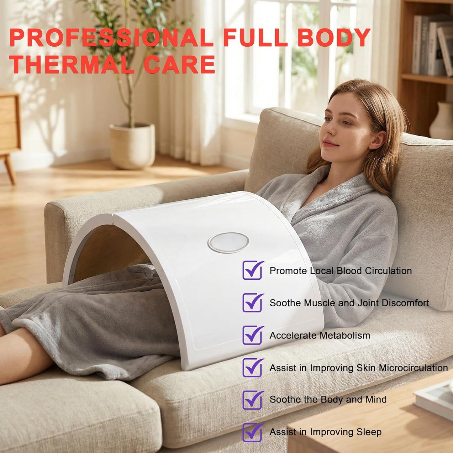 Far Infrared Device 180 Degree Surround Heating Portable Foldable Spa Beauty Salon Skin Care Muscle Tension  ETIN18
